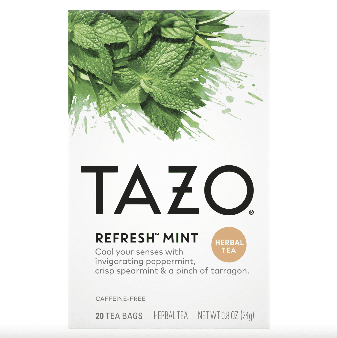 TAZO Herbal Tea, CaffeineFree, Tea Bags 20 Count Box