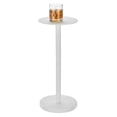 thumbnail image 1 of Mesa para bebidas con diseño de vidrio con lado/extremo superior, redonda, blanca, 1 of 5