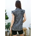 thumbnail image 4 of Womens 90s Oversized Distressed Sleeveless Denim Vest Boyfriend Fit Pockets Jean Jacket, 4 of 5