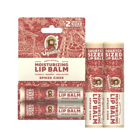 Dr. Squatch Spiked Cider Limited Edition Natural Lip Balm, 0.25 oz, 2pk