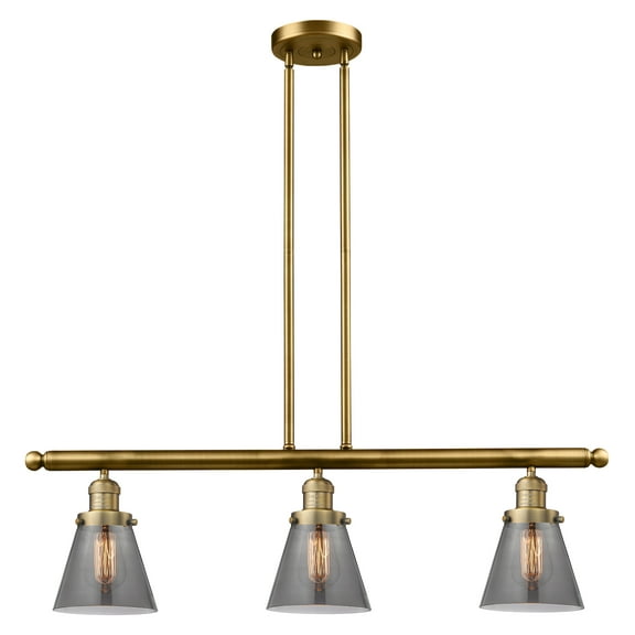 Innovations Lighting 213-S Small Cone Cone 3 Light 39" Wide Commercial Linear Chandelier -