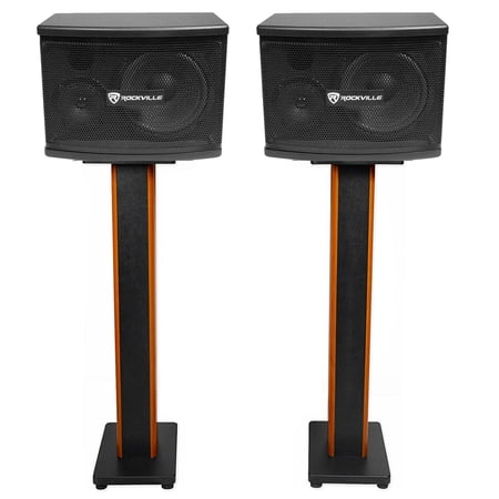 2) Rockville KPS65 6.5 2-Way 400 Watt Karaoke/Pro Speakers+Furniture 36 Stands