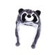 thumbnail image 5 of Gorro de peluche perfecl con orejeras para niños y niñas, divertido, Mapache gris, 5 of 8