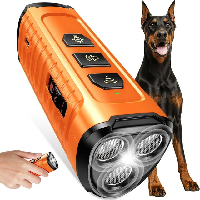 Dispositivo antiladridos para perros, Cbersmg, 3 veces, antiladridos, alcance 50 m