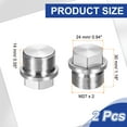 thumbnail image 2 of M27 x 2 Male Pipe Plug 2Pcs Oil Drain Plug 304 Stainless Steel Hex Flange Socket, 2 of 7