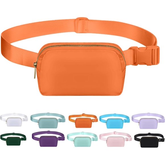 czcpp-Crossbody Bag for Women with Adjustable StrapBelt Bag for Woman Fanny Pack Lulu Dupes, Waterproof Cross Body Bag for Workout Hiking Running Travel (Orange)