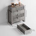 thumbnail image 2 of LGHM 4 Drawer Dresser, Modern Fluted Chest of Drawers for Bedroom, Living Room, Gray, 2 of 11
