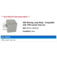 thumbnail image 2 of ABS Warning Lamp Relay - Compatible with 1990 Lincoln Town Car, 2 of 2