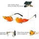 thumbnail image 2 of 4 Pcs Fire Flame Sunglasses Rimless Fire Shaped Glasses, 2 of 5