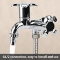 thumbnail image 4 of Grifo de agua lavadora para ABS, grifo de lavadora, lavabo, grifo de agua con doble cao y manija, manija de flor G1/2,Grifo de agua Grifo de agua Grifo Lavadora Grifo Fregadero Grifo de agua Grifo de Higoodz Cocina, Decoración y Otros, 4 of 8