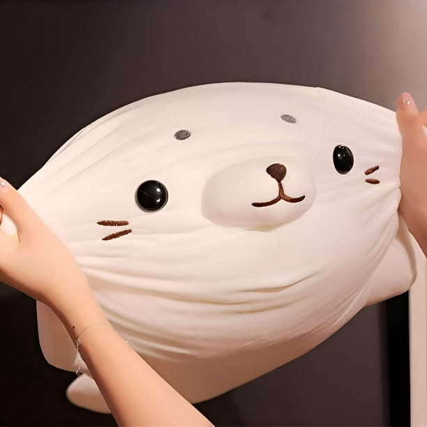 Almohada De Foca Gordita – Peluche Suave Y Regordete De 30cm, Animal Marino De Felpa, Ideal Para Abrazar, Decorar O Regalar A Niños Y Adultos