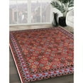 thumbnail image 2 of Ahgly Company Indoor Square Mid-Century Modern Cranberry Red Oriental Area Rugs, 4' Square, 2 of 6