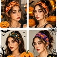 thumbnail image 6 of Kamentoy Women Halloween Headband Print Turban Elastic Party Gathering Hair Band Accessories Holiday Cosplay Decorative Hair Wrap Soft Stretch Fall Headwear For Women, 6 of 6