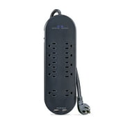 onn. 10 Outlet Surge Protector with 3300 Joules and 2 USB Ports