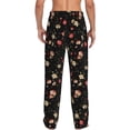 thumbnail image 3 of Xecao Red White Flowers Men's Straight Lounge Pajama Pants: The Ultimate in Comfortable Sleepwear, 3 of 9