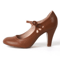 thumbnail image 2 of J. Adams Pixie Mary Jane Pumps - Retro Vintage High Heels - With Adult Ankle Strap for Women, 2 of 7