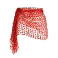 thumbnail image 1 of Pañuelo de cadera con lentejuelas para danza del vientre, estilo cinturón para mujer rojo, 1 of 9