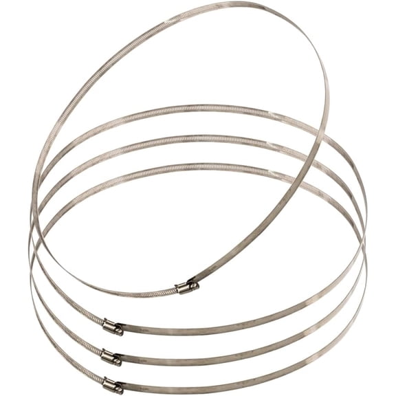 4 Pieces 450mm / 17.7inch Large Size Metal Stainless Steel Duct Clamps Pipe Clamps GANGZI Clamp Adjustable Ducting Clamps for Securing GANGZIs and Pipes Tube