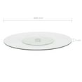 thumbnail image 4 of vidaXL Assiette de Service Rotative Transparente 60 cm Verre Trempé, 4 of 4