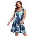thumbnail image 2 of Vestido de verano BELAROI con cuello en V, estilo hawaiano, holgado y bolsillos, 2 of 6
