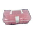 thumbnail image 2 of Estuche para guardar joyas,Estuche transparente para guardar joyas con 32 compartimentos,Caja de almacenamiento de aretes de gran capacidad de 32 unidades,Organizador de joyas portátil con Rosa, 2 of 8