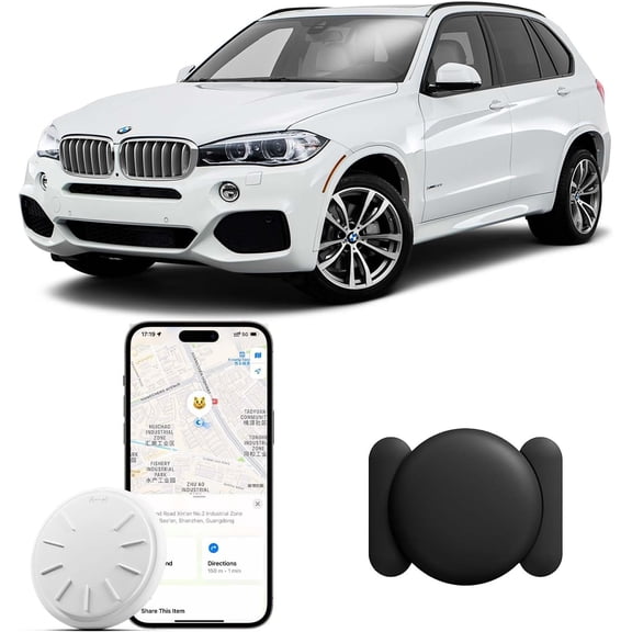 GPS Tracker for Vehicles, Real Time MINI Tracking Devices for Cars Hidden, Magnetic Tracker Device for Vehicles Work with Find My (iOS Only), No Monthly Fee, Waterproof