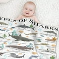 thumbnail image 6 of Types of Sharks Blanket Gifts for Women Adult Swaddle Friend Super Soft Warm Fuzzy Cozy Lightweight Throw Blankets for Home Bed Couch Sofa 30"x40" for Baby/Pets, 6 of 6