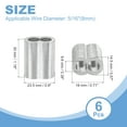 thumbnail image 2 of Uxcell Aluminum Crimping Loop Sleeve, Double Hole Cable Ferrule for Rope 5/16"(8mm), 2 of 7