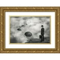 thumbnail image 1 of Villeneuve, Alain 18x13 Gold Ornate Wood Framed with Double Matting Museum Art Print Titled - The Road Less Traveled, 1 of 4