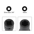 thumbnail image 3 of Uxcell Deep Impact Socket 3/4" Drive 19mm 6Point Chrome Molybdenum Steel Black, 3 of 5
