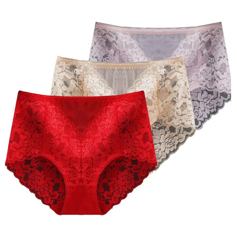 Pretty Comy Women's Underwear Soft Breathable Lace Briefs Ladies