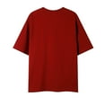thumbnail image 3 of Sakmal Crew Neck Casual Shirt Mens Short Sleeve Red T-Shirt Comfort Solid Casual Summer Daily Tops, 3 of 3