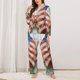 thumbnail image 2 of Balery Patriotic Butterfly Floral Conjunto de Pijama con Estampado para Mujer, Conjunto de Dos Piezas con Manga Larga, Ropa de Dormir Suave con Bolsillos, Pijamas Cómodos-Small, 2 of 7
