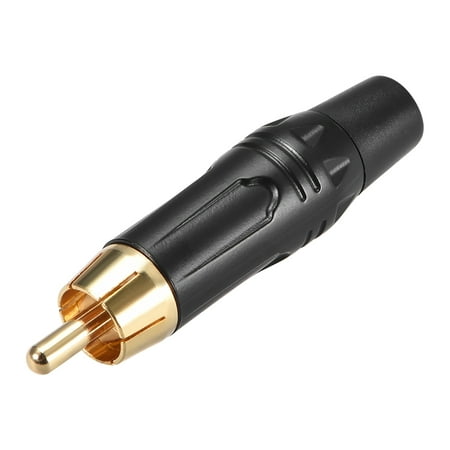 - RCA Stereo Male Jack Solder Connector Audio Video Power Adapter Gold Plated Brass
