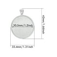 thumbnail image 2 of 10 Pcs Base de Plateau Ronde Vierge pour Fabrication de Bijoux Cabochon 42x33mm Pendentif Collier Vierge 30mm, 2 of 8