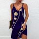 thumbnail image 1 of Vestido sexy informal con tirantes de lunares y escote en V de fibra de poliéster para mujer, 1 of 7