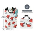 thumbnail image 2 of Yayeee Freestanding Laundry Hamper with Handle Collapsible Large Storage Basket for Clothes, Santa Hats Pattern, 2 of 7