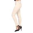 thumbnail image 2 of Lildy Women's Denim Jeggings, Stretchable Cotton Blend, Cream, Large/X-Large, 2 of 5