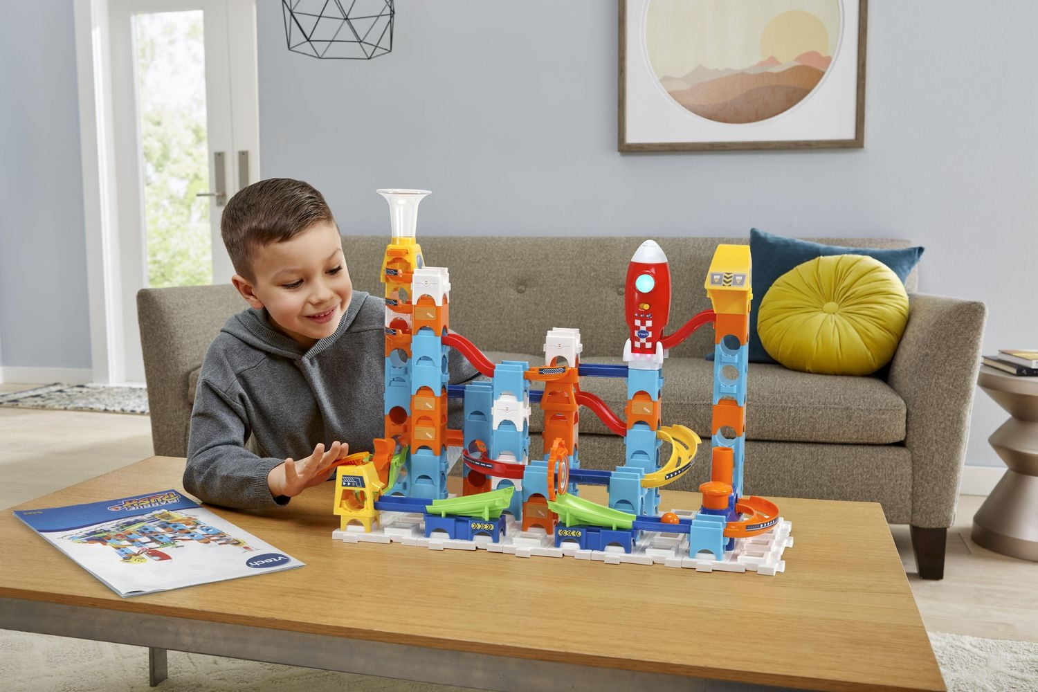 VTech Marble Rush Launchpad Set - Circuit de billes à construire- Version bilingue 4+ Ans
