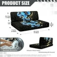 thumbnail image 7 of XYZCANDO Butterfly Moon RV Dinette Cushions Stretchable Camper Accessories Universal Bench Seat Cover Stylish Camper Decor Couch Cover 2 Cushion Sofa 1 Backrest Cover and 1 Bench Cover Black, 7 of 7