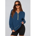thumbnail image 2 of Sudadera con Capucha para Mujer PRETTYGARDEN Media Cremallera Crop M, 2 of 8