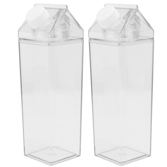 Masteelf 2pcs Transparent Plastic Bottle 500ml Milk Bottle Drink Juice Container Empty Storage Bottle for Home Daily Use