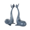 thumbnail image 6 of DecMode 5" Dolphin Metal Bookends with Raised Tails (Set of 2), 6 of 9