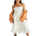 thumbnail image 2 of PENGXIANG Femmes Été Longues Robes Spaghetti Sangle Dos Nu Étagé Robe Maxi, 2 of 5