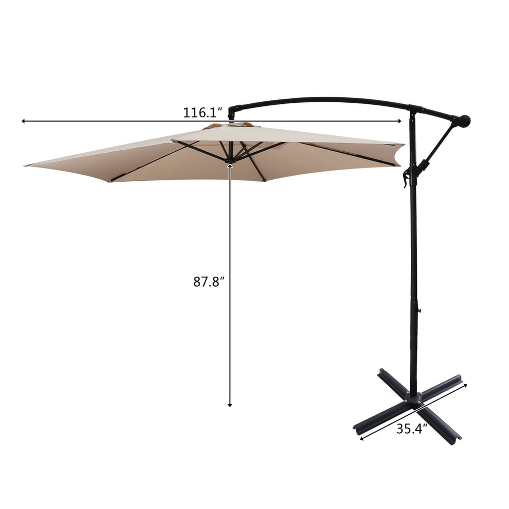 Kepooman 10 FT Cantilever Patio Umbrella, Deluxe Heavy Duty Outdoor Offset Hanging Umbrellas Without Base for Market, Pool, Garden, and Outdoor Life, Top Color Kepooman 10 FT Cantilever Patio Umbrella, Deluxe Heavy Duty Outdoor Offset Hanging Umbrellas Without Base for Market, Pool, Garden, and Outdoor Life, Top Color