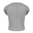 thumbnail image 7 of Mittory Womens Tops Casual Crewneck Cap Sleeve Tops Ribbed Raw Hem Summer T Shirts Slim Fit Basic Tees Blouses, 7 of 7