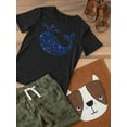 thumbnail image 3 of Whale Outline With Symbols T-Shirt Toddler -Image by Shutterstock,  4 Toddler, 3 of 4