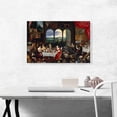 thumbnail image 2 of ARTCANVAS The Senses Of Hearing Touch And Taste Canvas Art Print by Jan Brueghel The Elder - Size: 26" x 18" (0.75" Deep), 2 of 9
