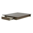 thumbnail image 2 of South Shore Lensky Platform Bed with Storage Drawer for Adult, in Natural Walnut, 2 of 10