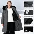 thumbnail image 6 of Womens Puffer Jacket Windproof Winter Down Coat Waterproof Winter Parka Jacket, Darkgray M, 6 of 8